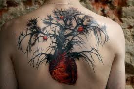 tree of life tattoo on back colorful stunning