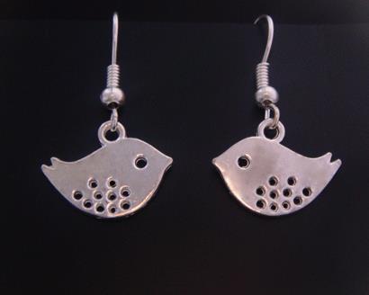 Tree of Life Earrings Depicting Birds that Live in the Trees
