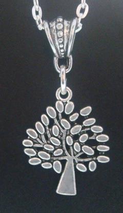 Tree of Life Necklace, Contemporary Design Tree, Antique Bail - Click Image to Close