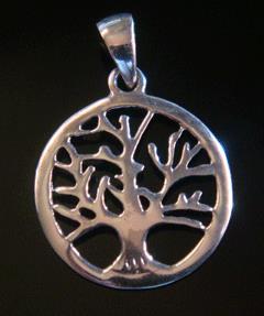 Tree Of Life Pendant, Petite 16mm | Sterling Silver Tree Pendant - Click Image to Close