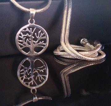 Tree Of Life Pendant, Petite 16mm | Sterling Silver Tree Pendant - Click Image to Close