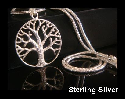 Tree of Life Necklace, Sterling Silver, Large, Celtic Design