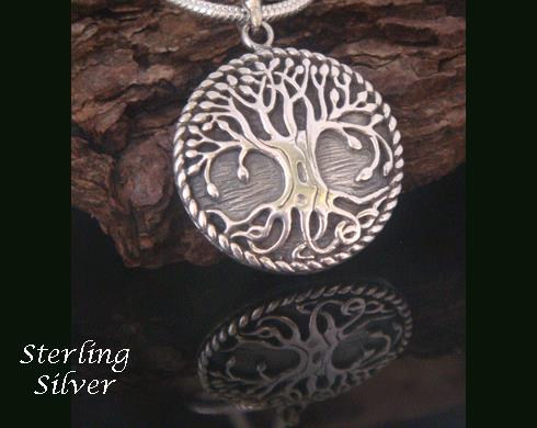 Stunning Celtic Design Tree of Life Pendant, Convex & Engravable