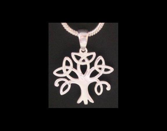 Tree of Life Pendant, Sterling Silver, Contemporary Design - Click Image to Close