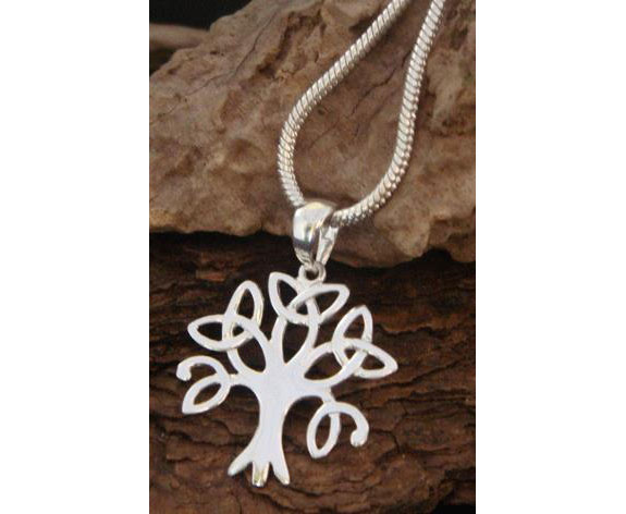 Tree of Life Pendant, Sterling Silver, Contemporary Design - Click Image to Close
