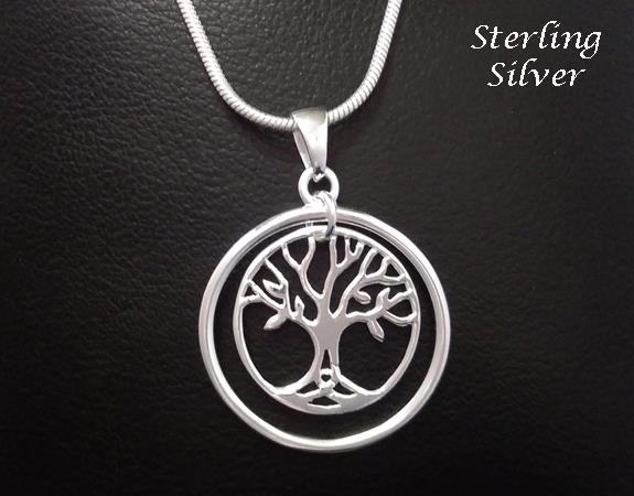 Tree of Life Necklace, Sterling Silver, Classy and Elegant - Click Image to Close