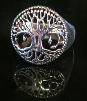 STERLING SILVER CELTIC TREE OF LIFE RING SZ 4-9 