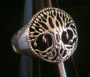 Celtic Design Tree Of Life Ring | Size 7 | Sterling Silver Ring - Click Image to Close